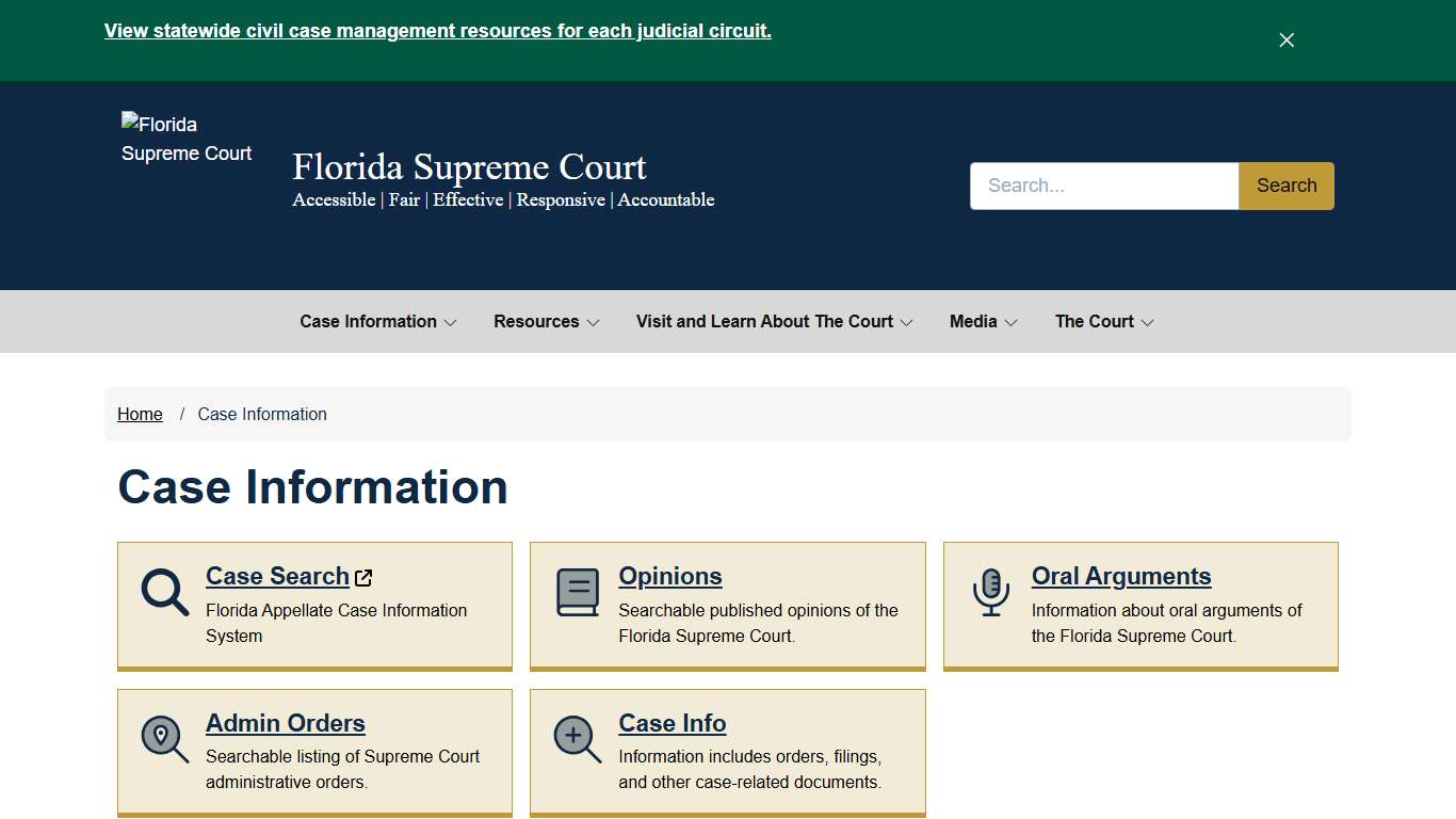 Case Information - Florida Supreme Court